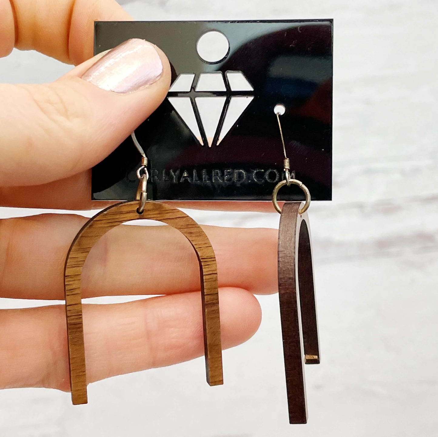 Lightweight Laser Cut Earrings - Arch