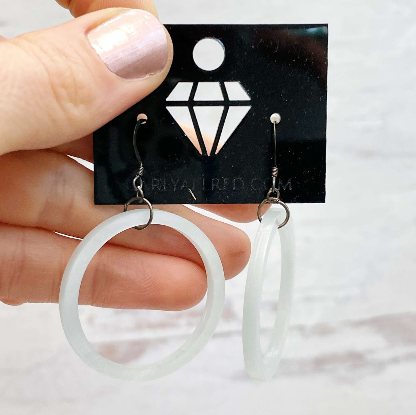Lightweight Laser Cut Earrings - Single Hoops