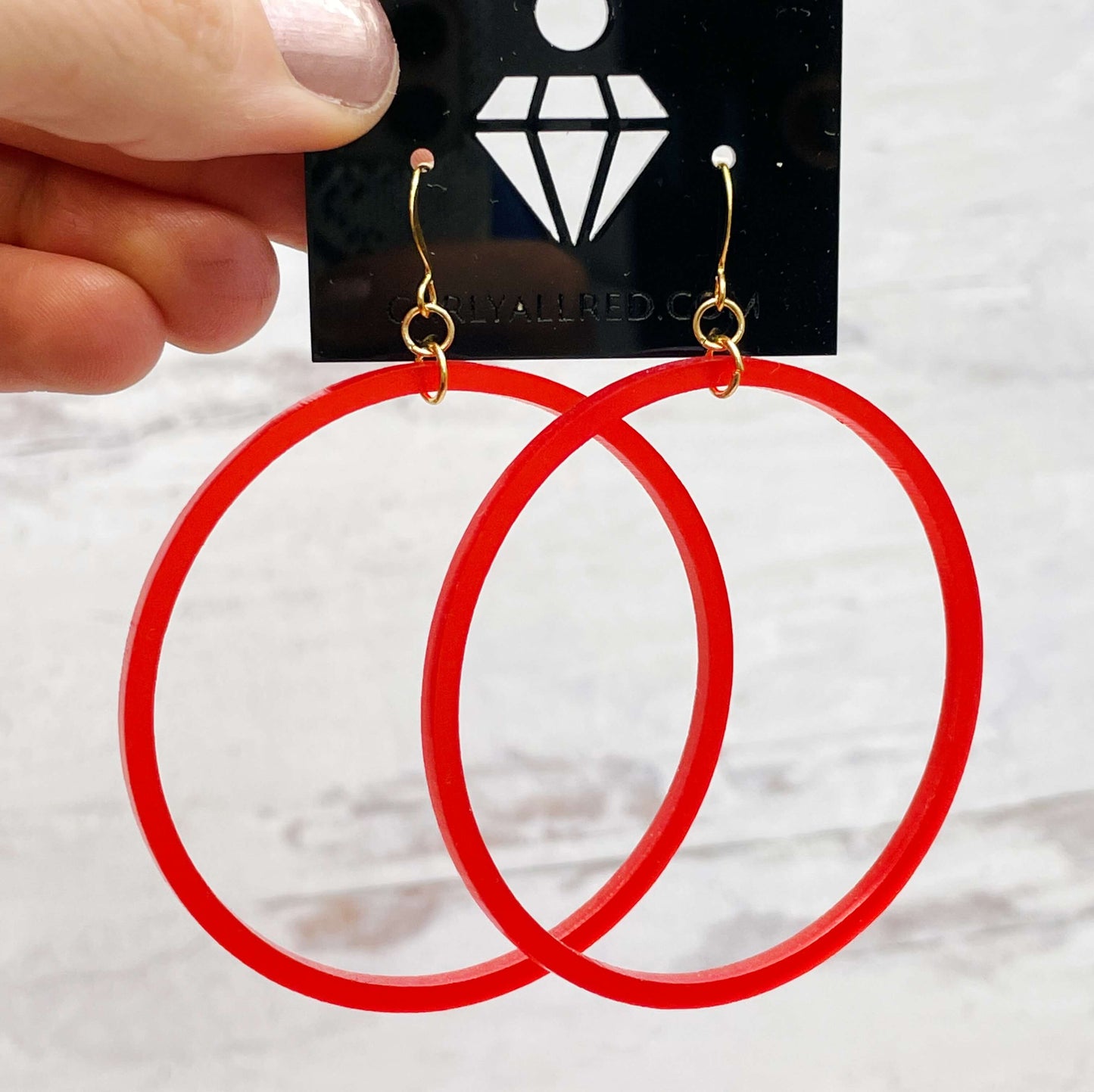 Lightweight Laser Cut Earrings - Single Hoops