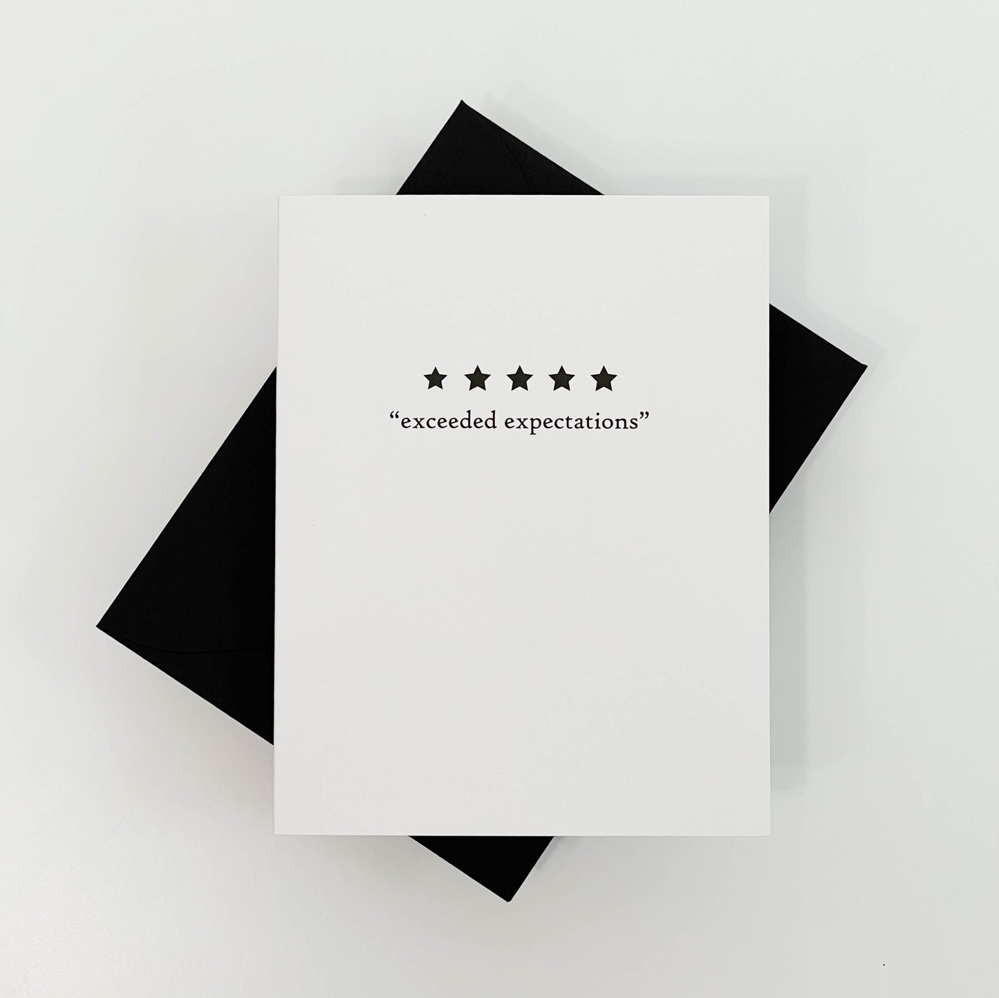 5 Stars Exceeded Expectations Card