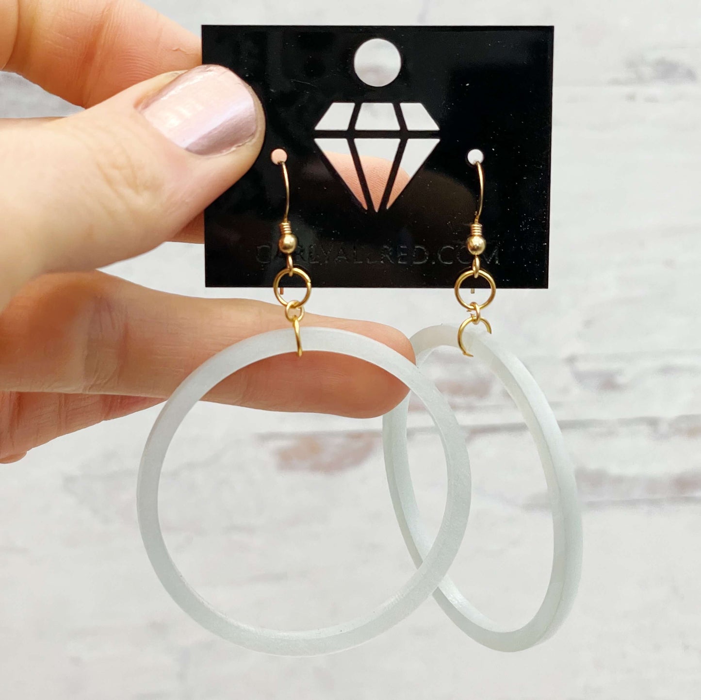 Lightweight Laser Cut Earrings - Single Hoops