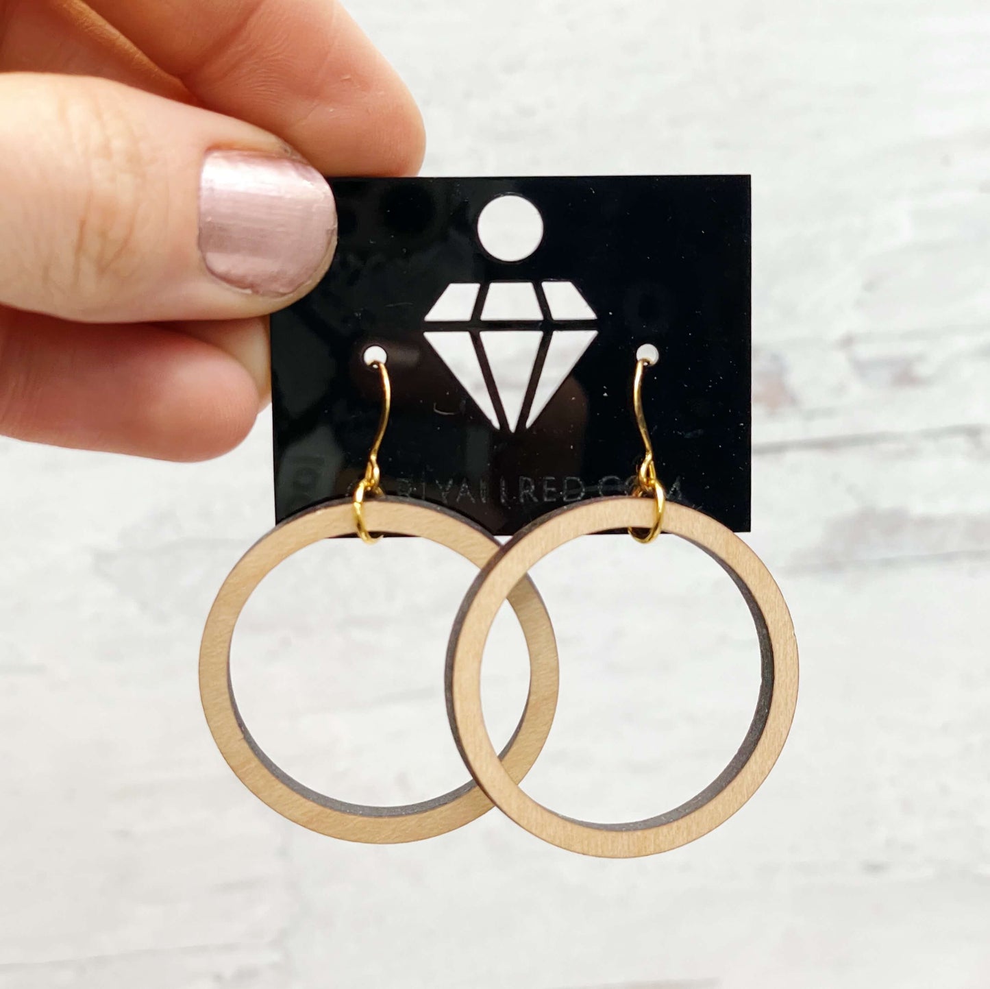 Lightweight Laser Cut Earrings - Single Hoops