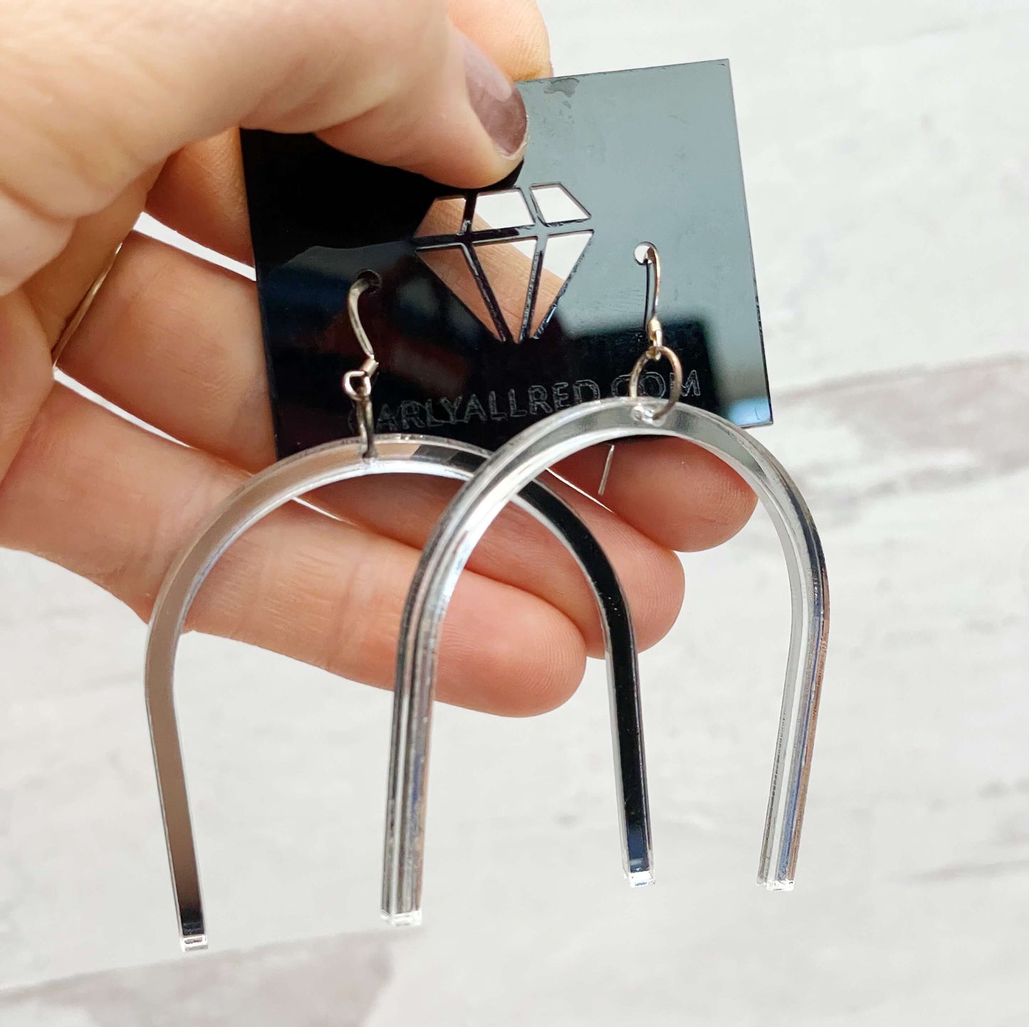 Lightweight Laser Cut Earrings - Arch