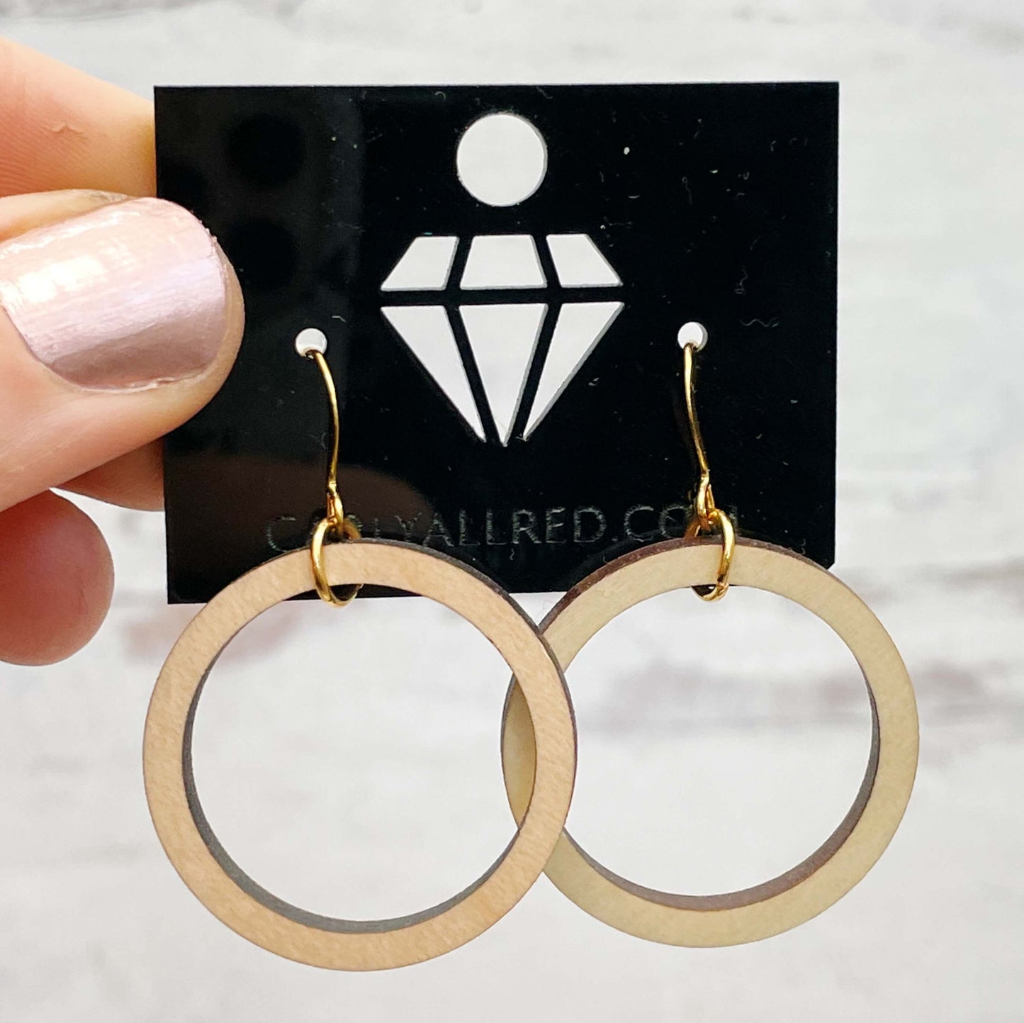 Lightweight Laser Cut Earrings - Single Hoops