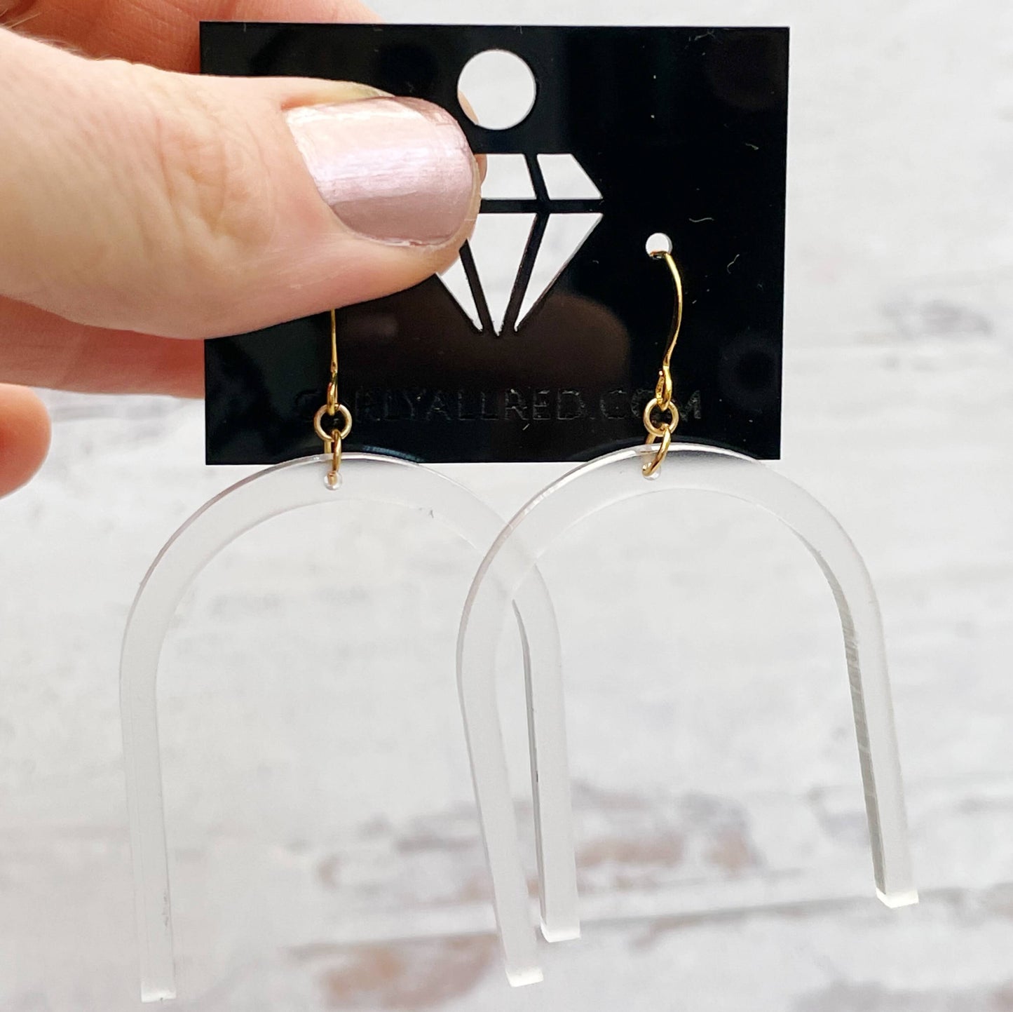 Lightweight Laser Cut Earrings - Arch