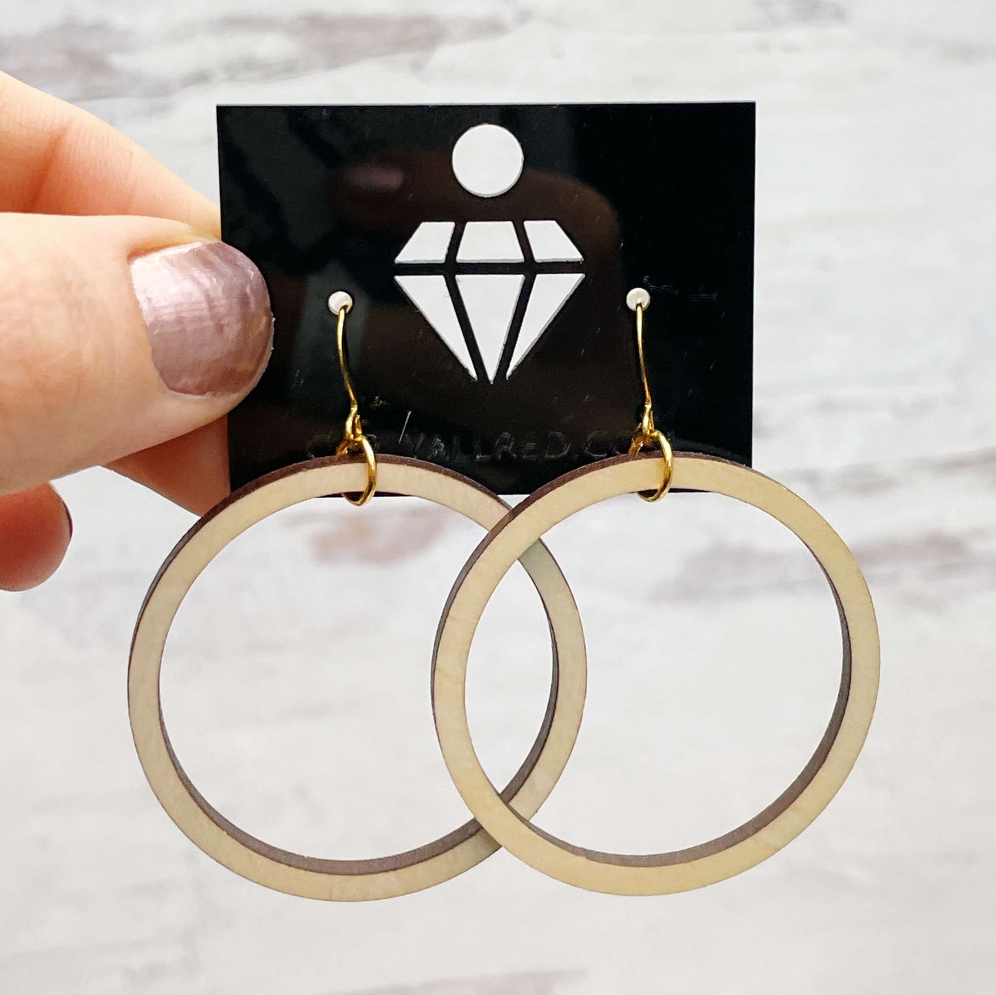 Lightweight Laser Cut Earrings - Single Hoops