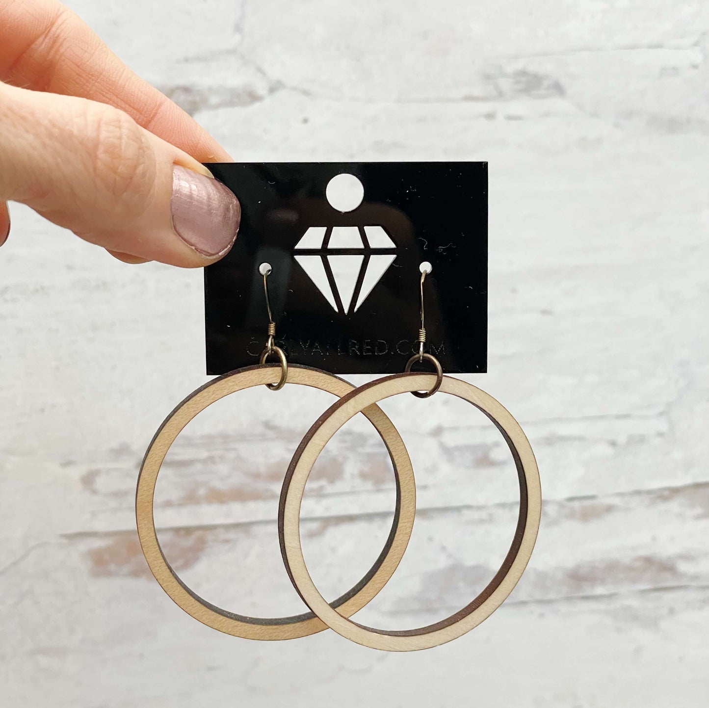 Lightweight Laser Cut Earrings - Single Hoops