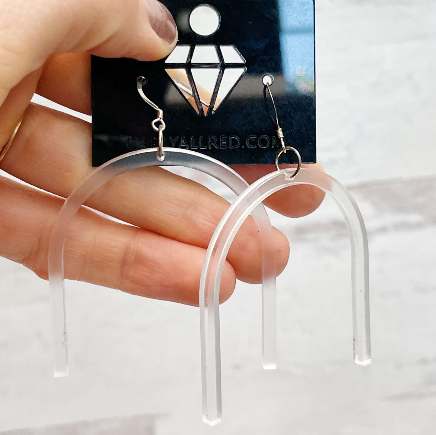 Lightweight Laser Cut Earrings - Arch