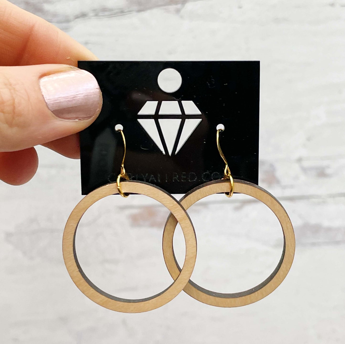 Lightweight Laser Cut Earrings - Single Hoops