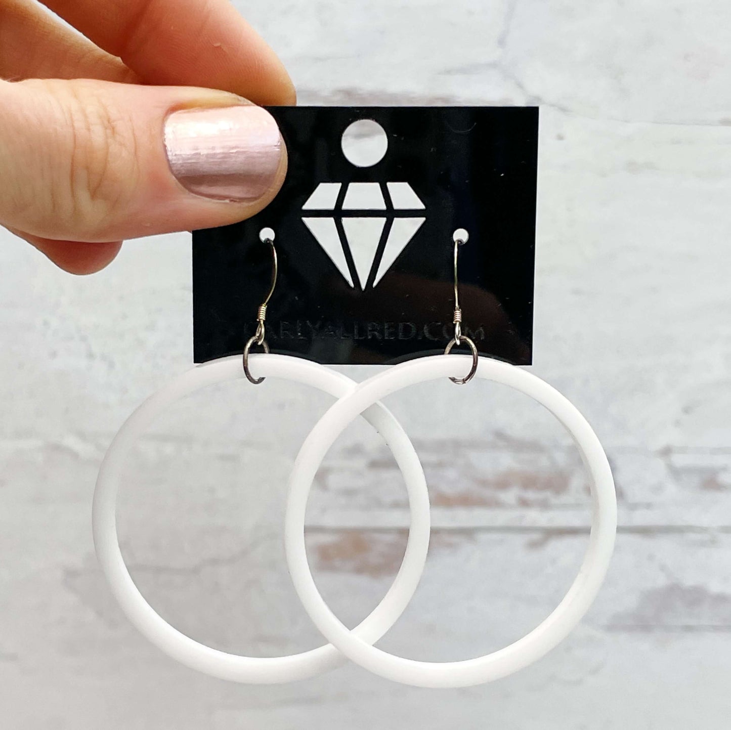 Lightweight Laser Cut Earrings - Single Hoops