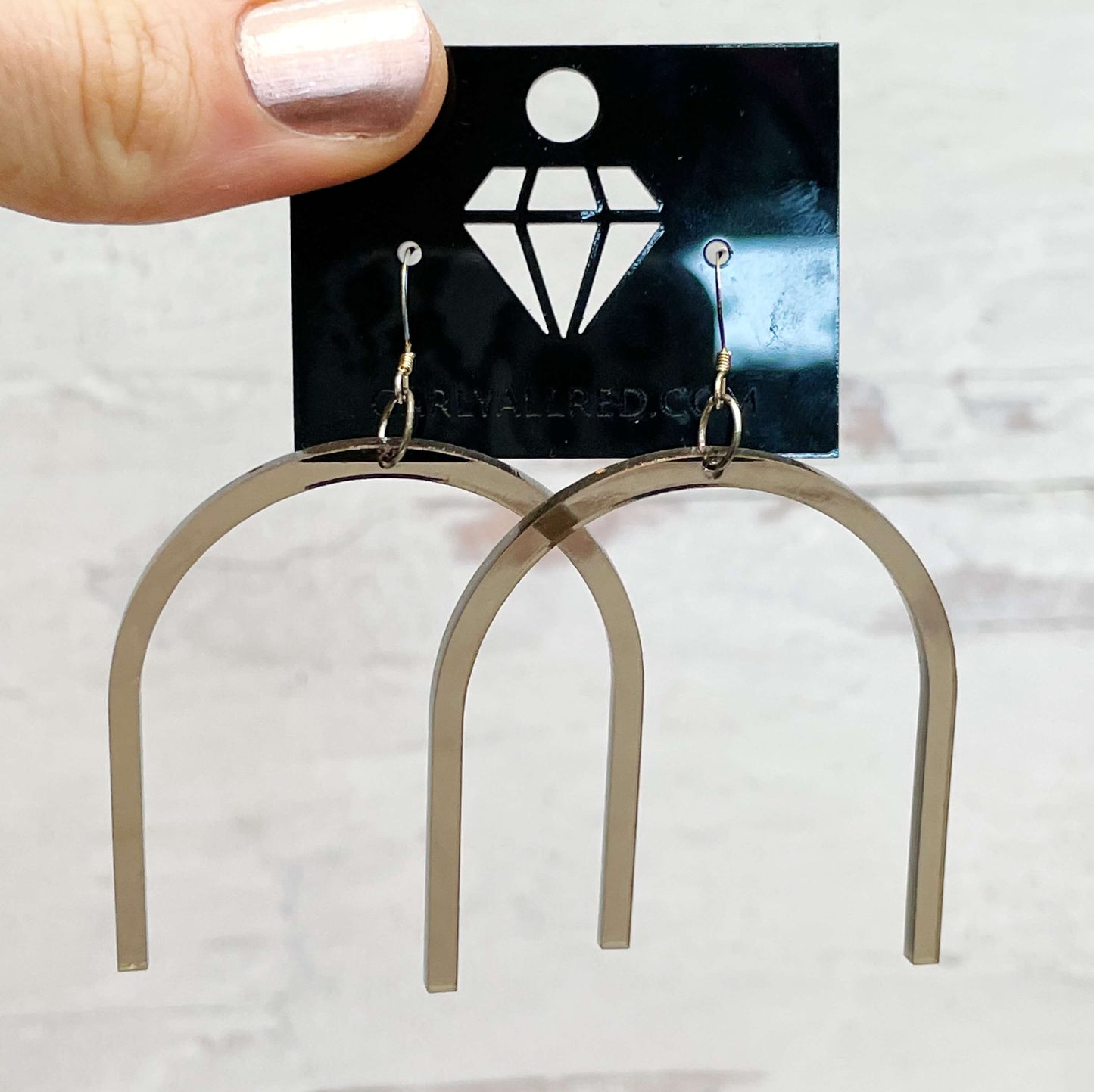 Lightweight Laser Cut Earrings - Arch