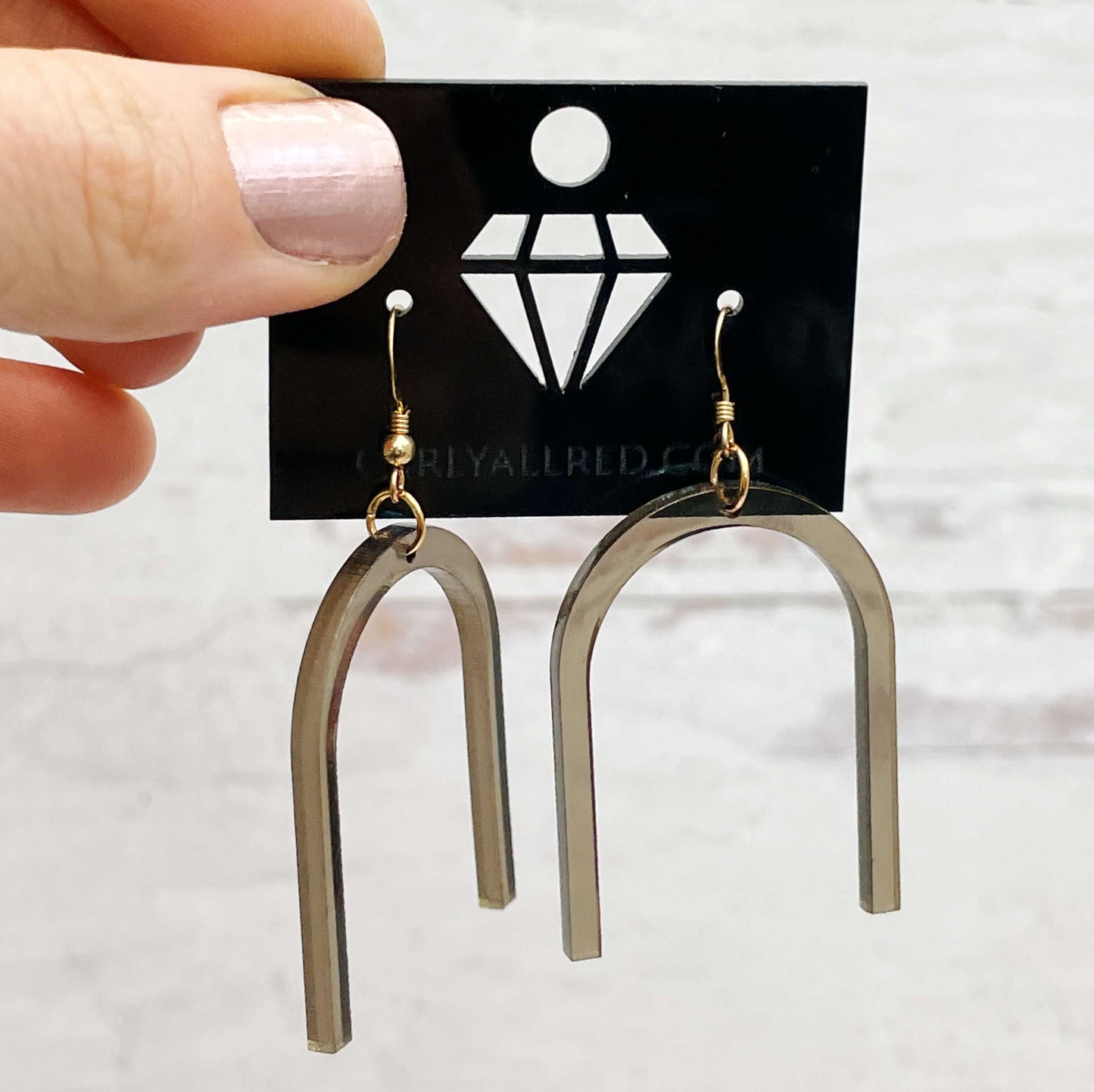 Lightweight Laser Cut Earrings - Arch