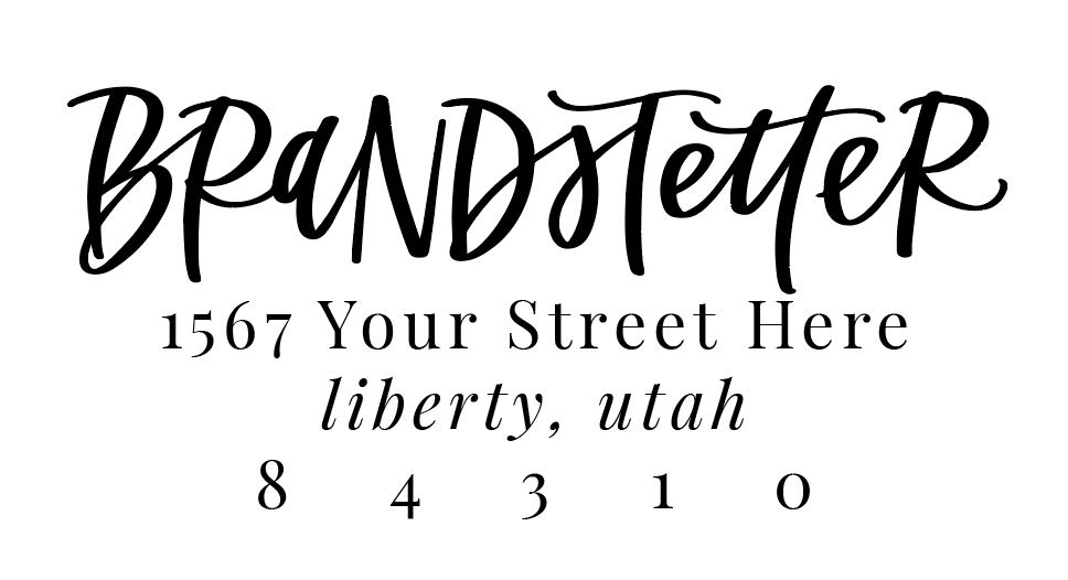 Custom Hand-Lettered Address Stamp