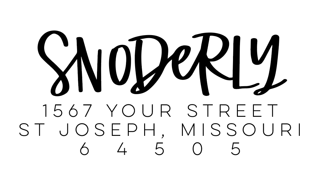 Custom Hand-Lettered Address Stamp