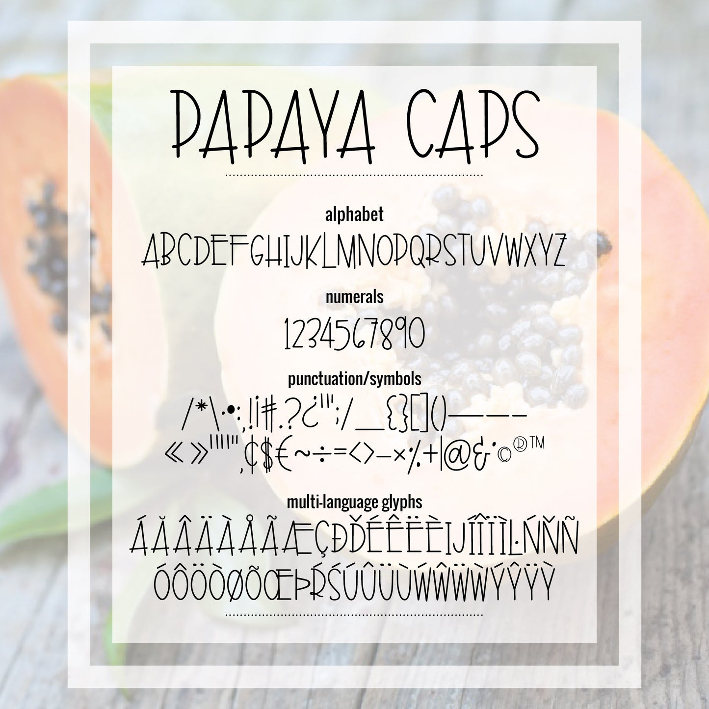 Papaya Caps Font