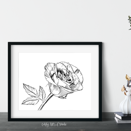 Rose Flower Floral Art Print