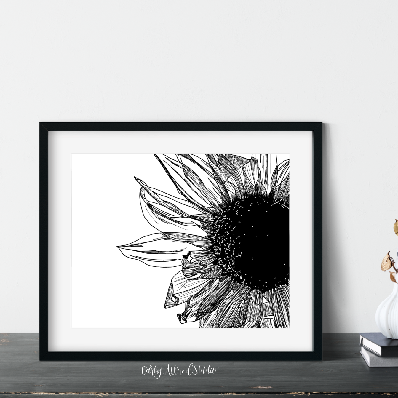 Sunflower Floral Archival Print