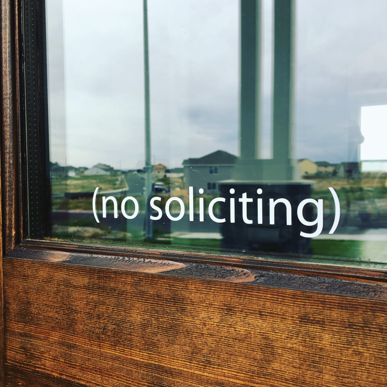 No Soliciting Sign