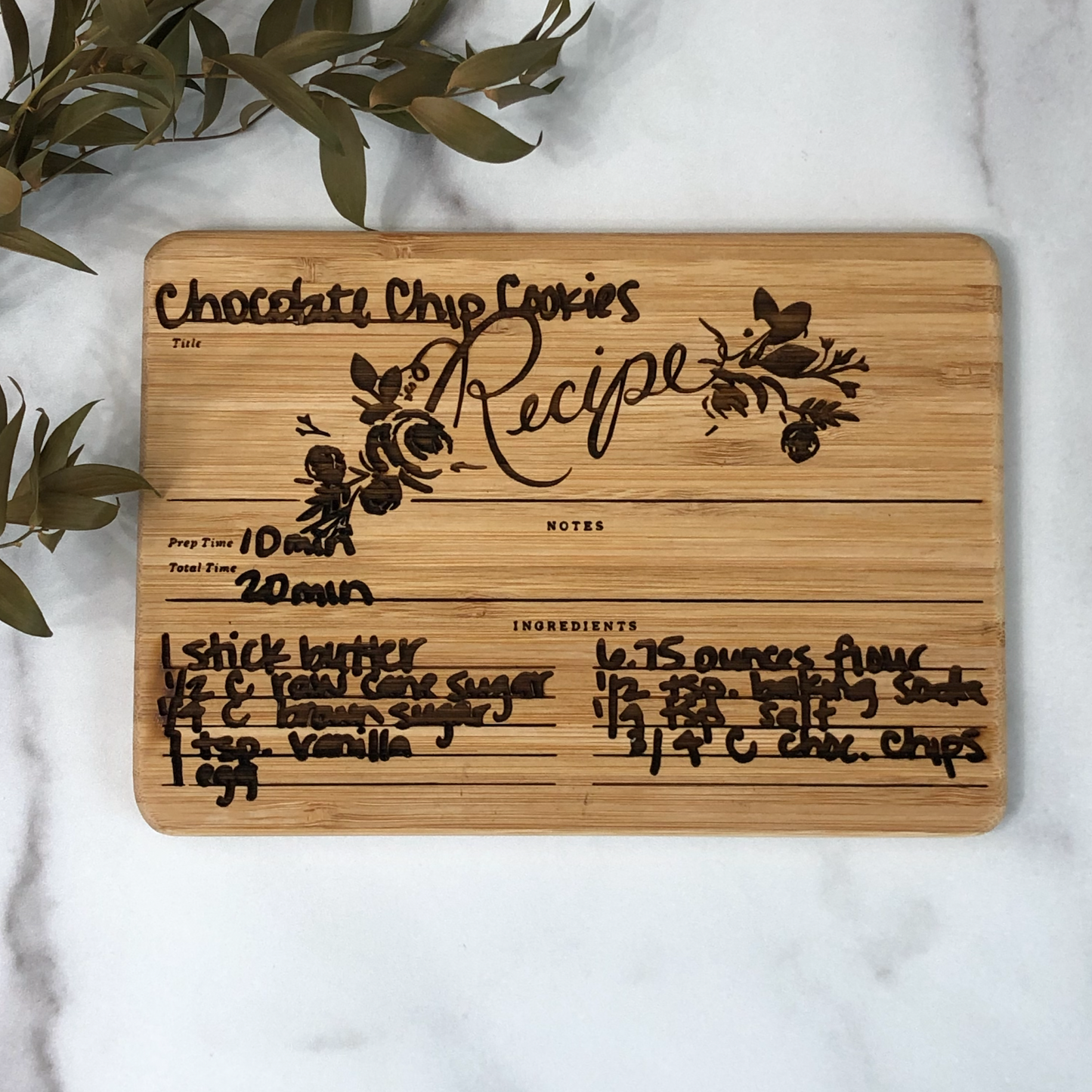 Engraved Recipe Cheese Board