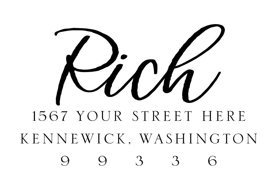 Custom Hand-Lettered Address Stamp