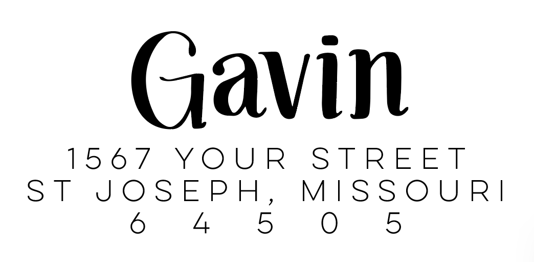 Custom Hand-Lettered Address Stamp