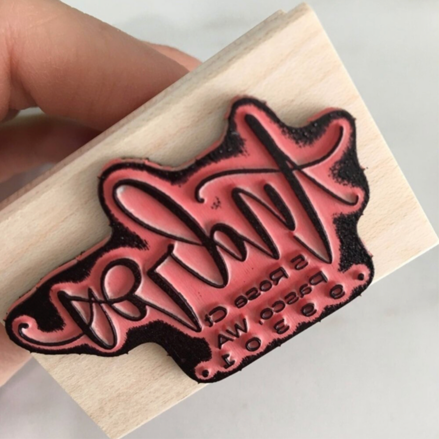 Custom Hand-Lettered Address Stamp