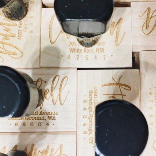 Custom Hand-Lettered Address Stamp
