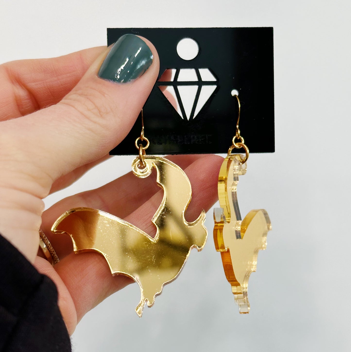 Lightweight Laser Cut Earrings - Bat