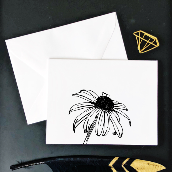 Black Eyed Susan Floral Card