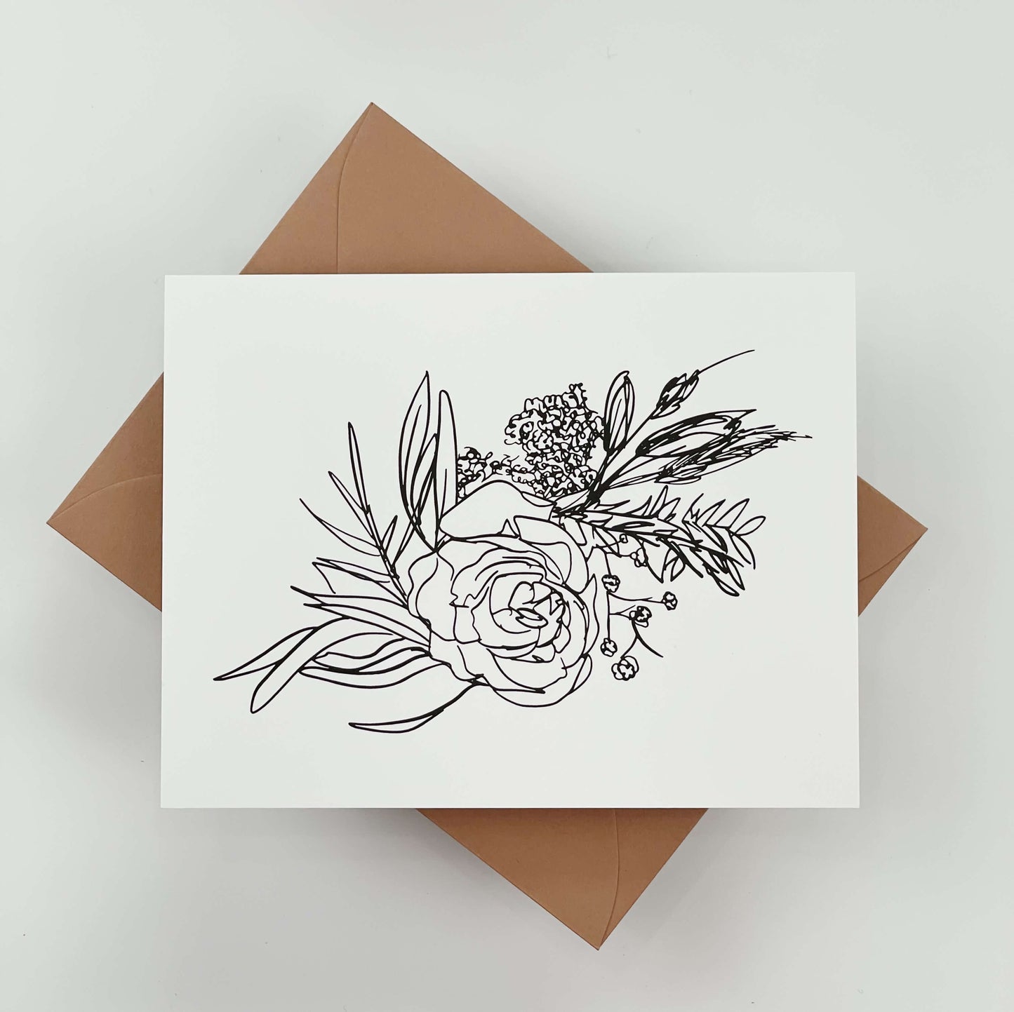 Boho Floral Bouquet Card