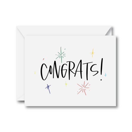 Congrats Fireworks Card