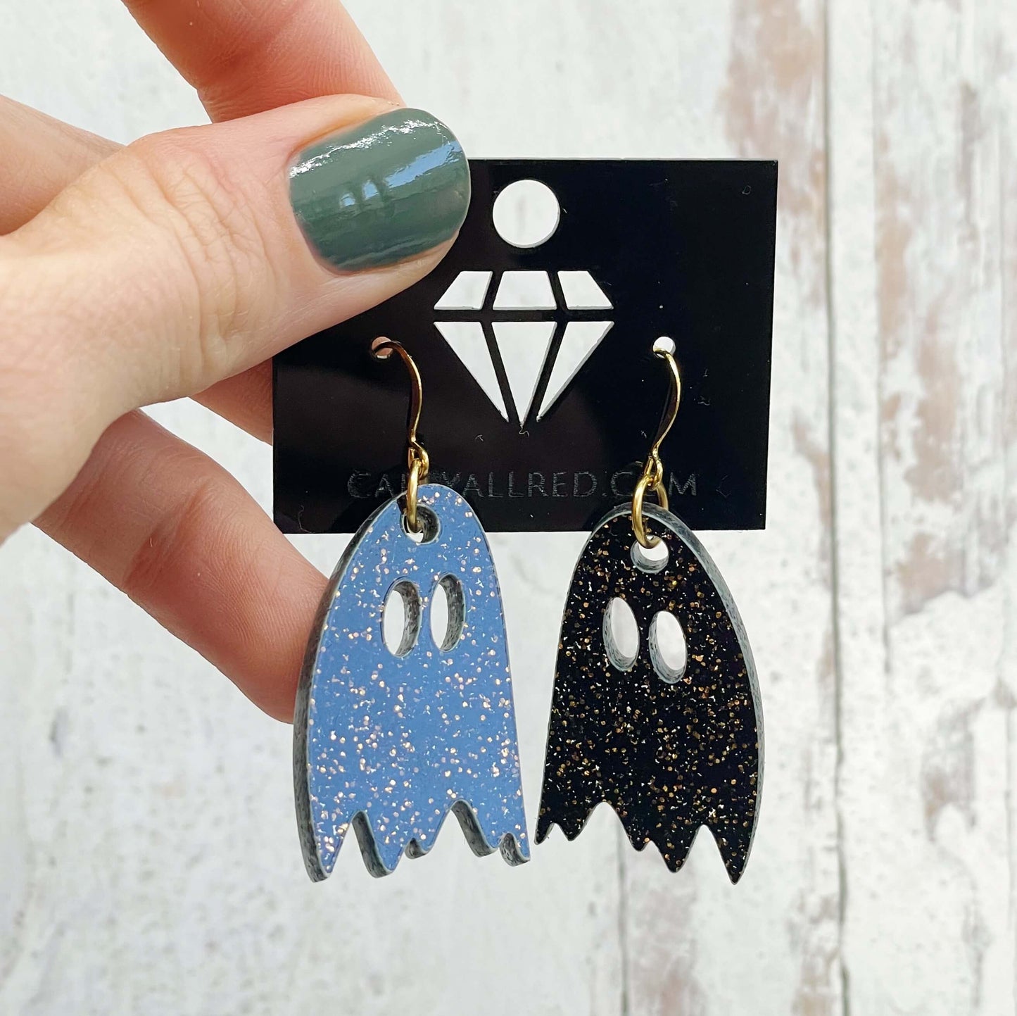 Lightweight Laser Cut Earrings - Ghost