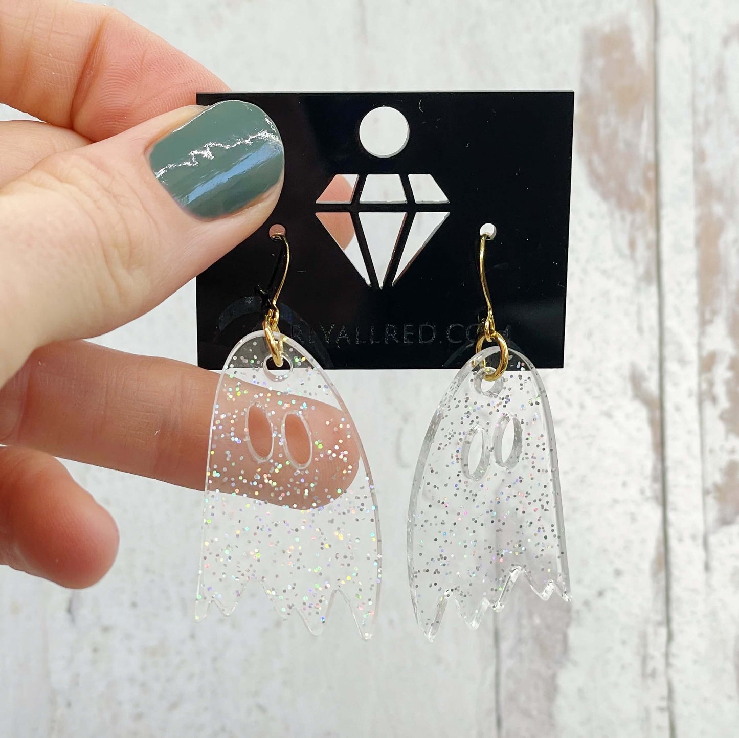 Lightweight Laser Cut Earrings - Ghost