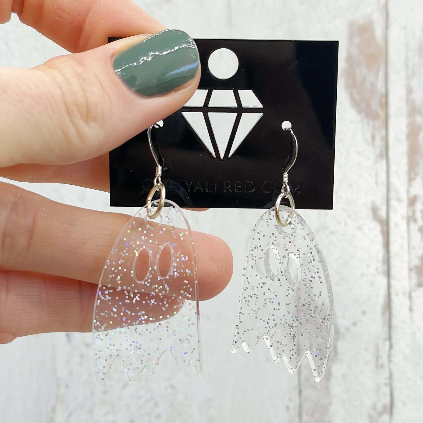 Lightweight Laser Cut Earrings - Ghost