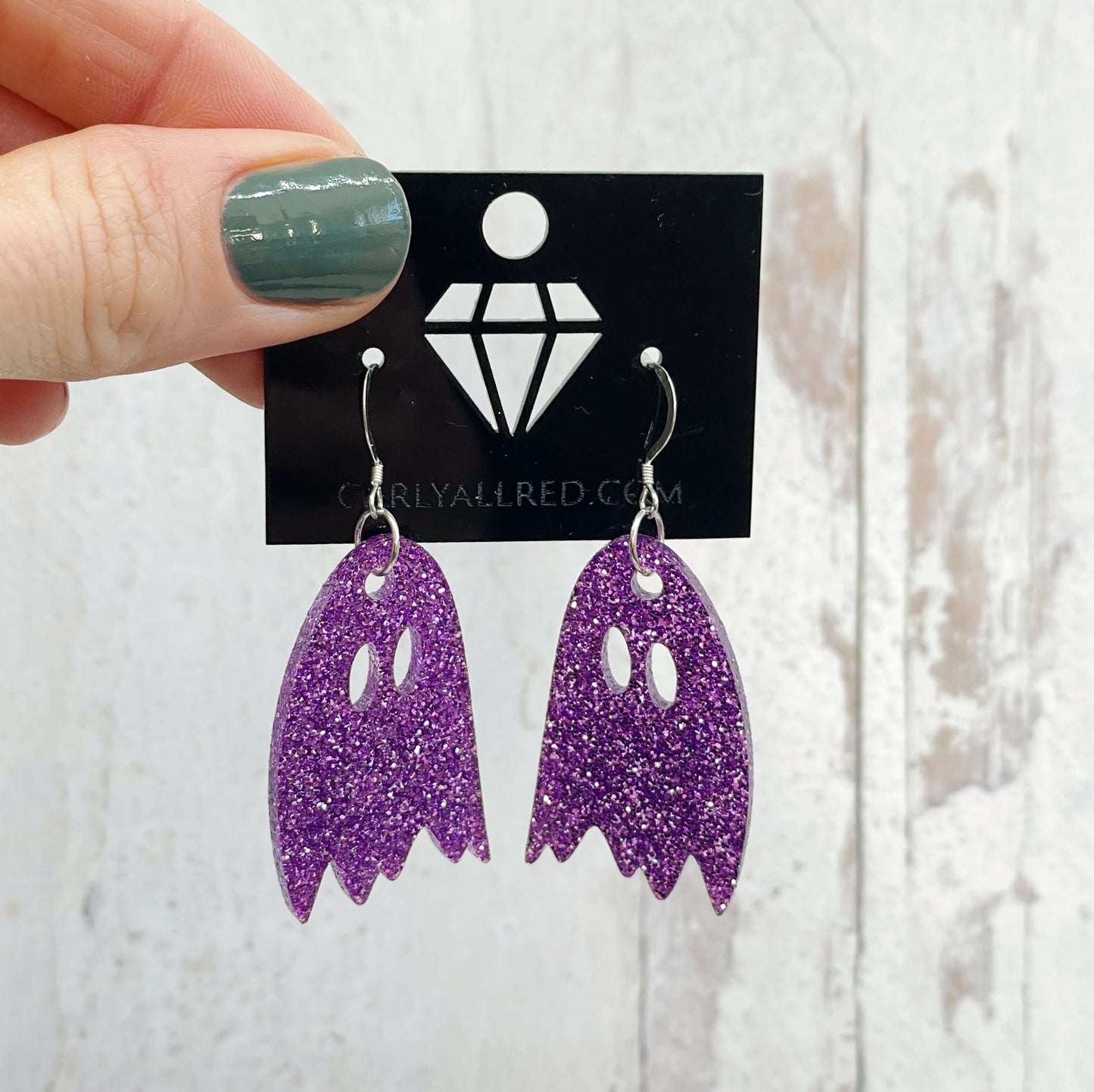 Lightweight Laser Cut Earrings - Ghost