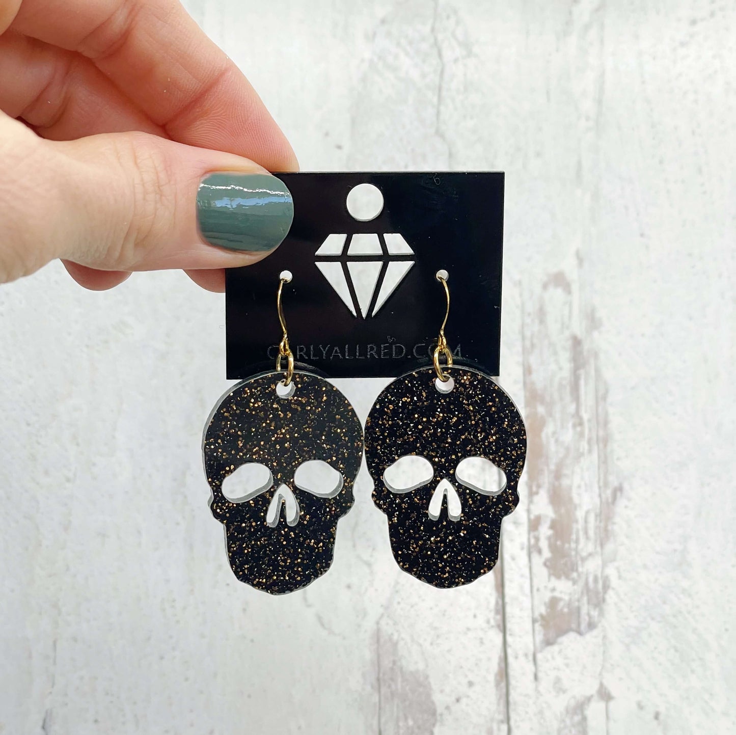 Lightweight Laser Cut Earrings - Skull