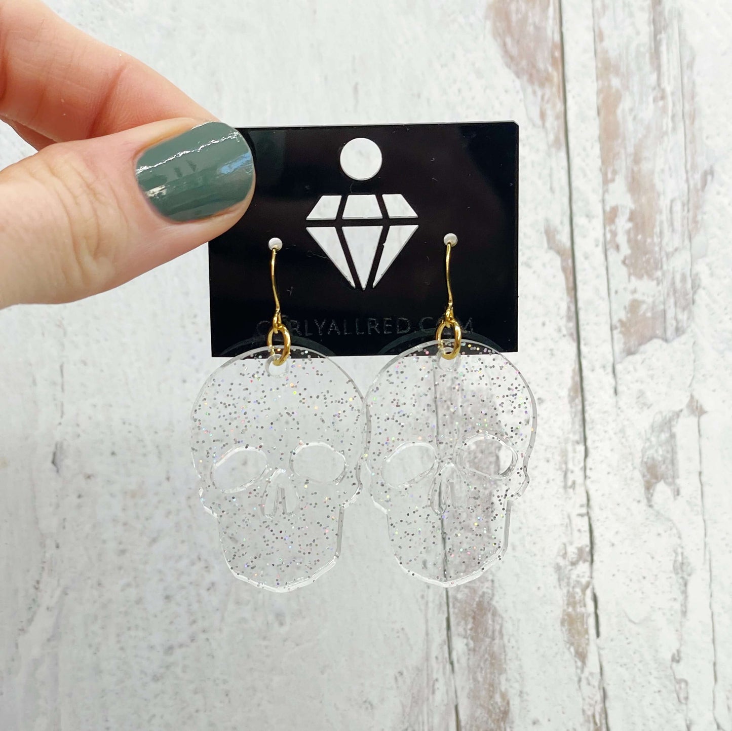 Lightweight Laser Cut Earrings - Skull