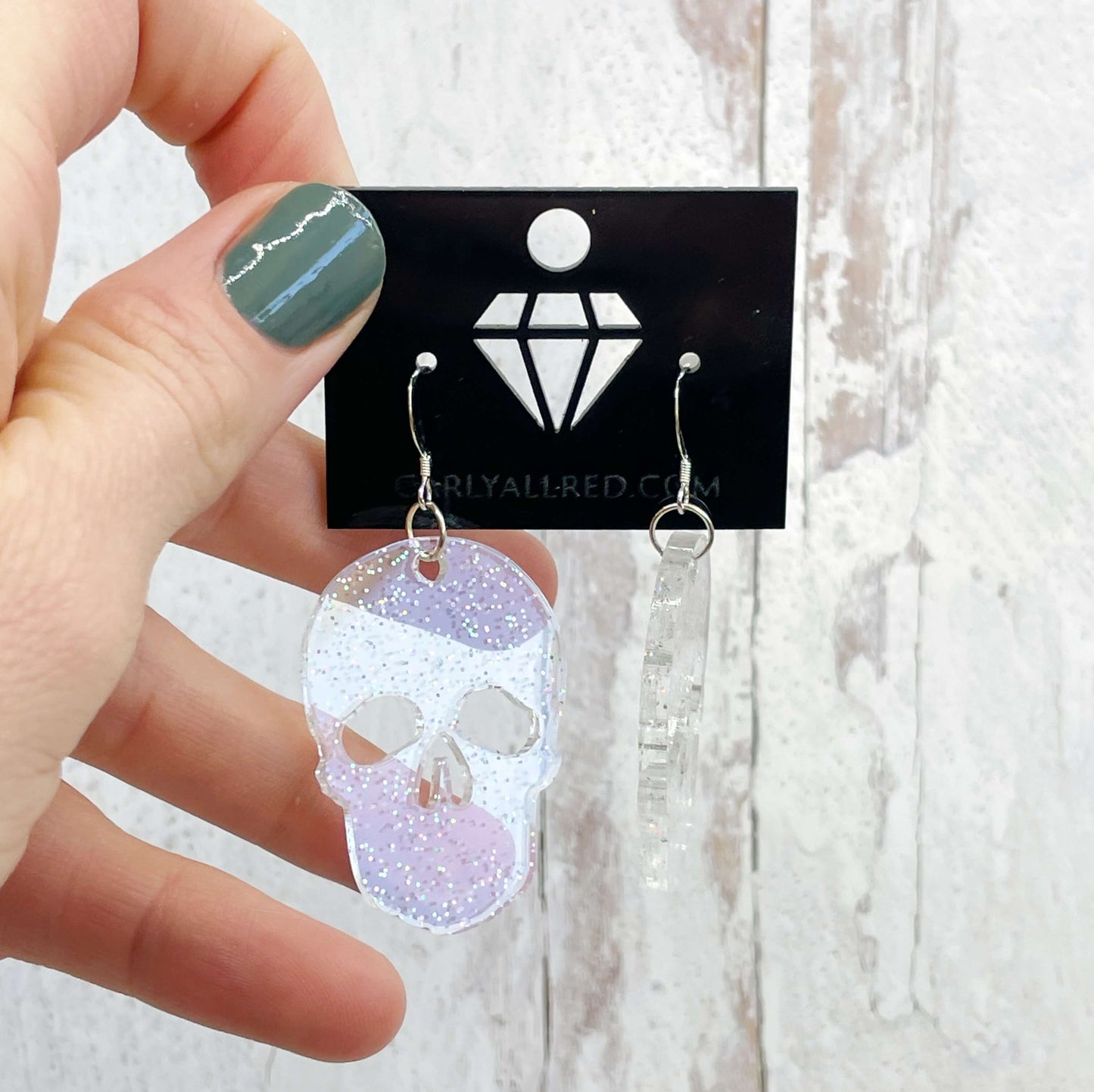 Lightweight Laser Cut Earrings - Skull