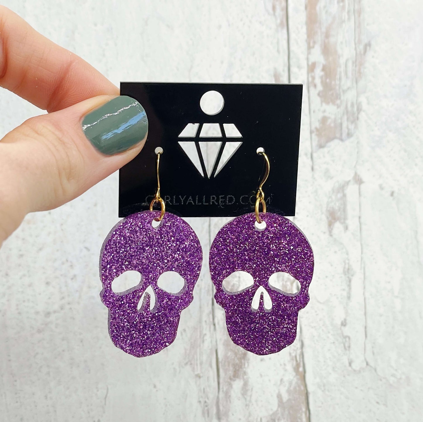 Lightweight Laser Cut Earrings - Skull