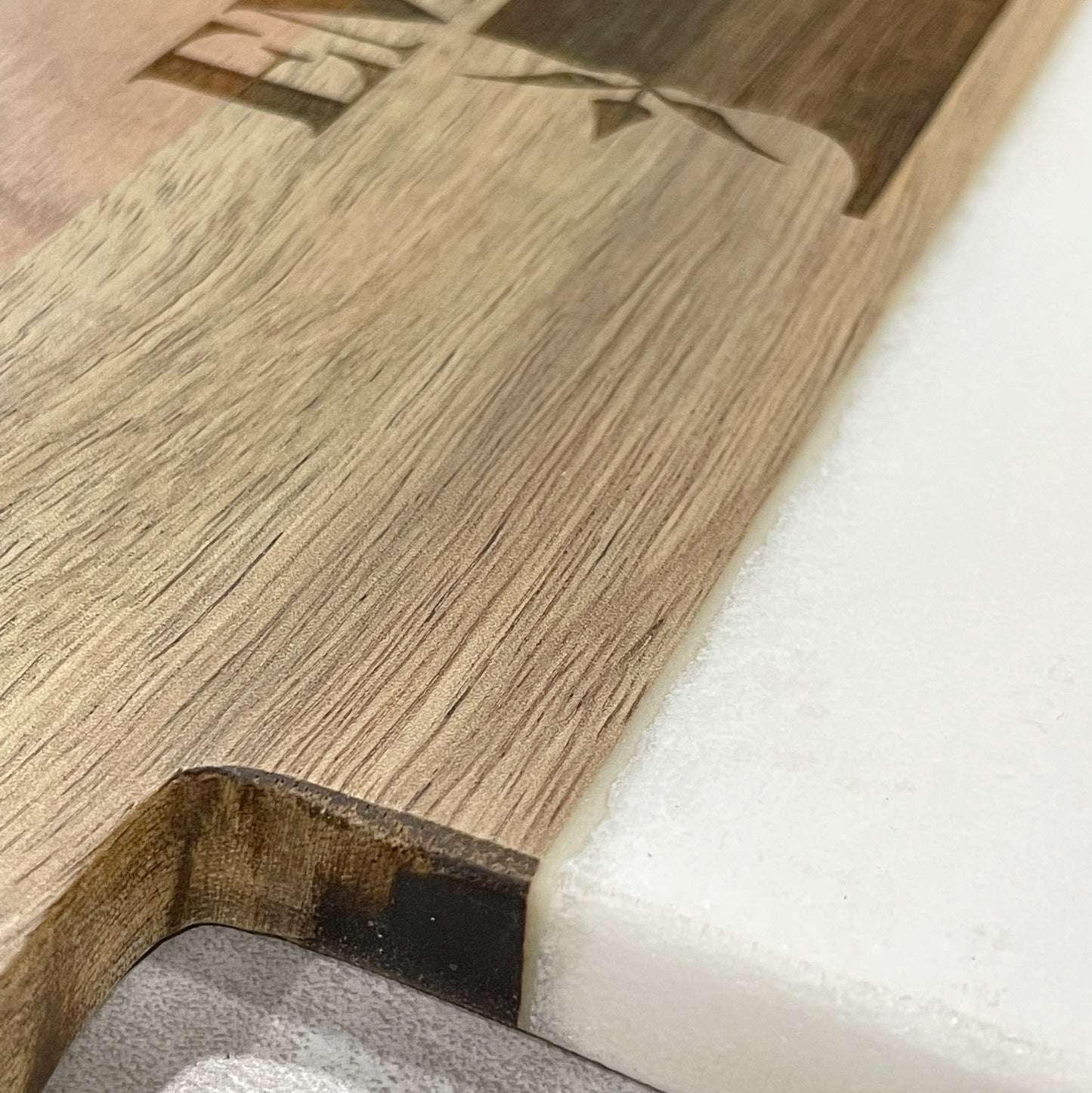 Engraved Real Marble / Acacia Wood Charcuterie Board
