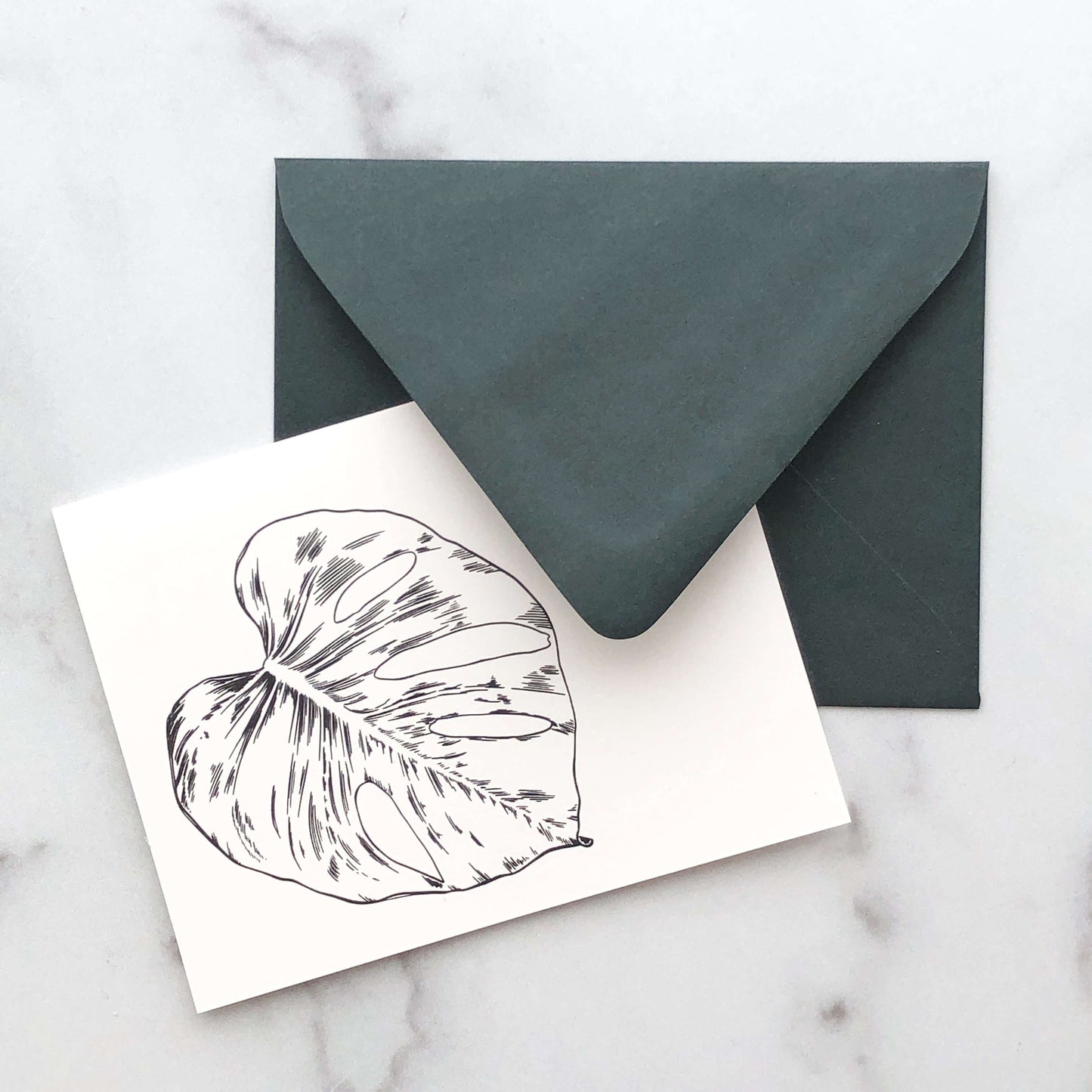Monstera Leaf Greeting Card