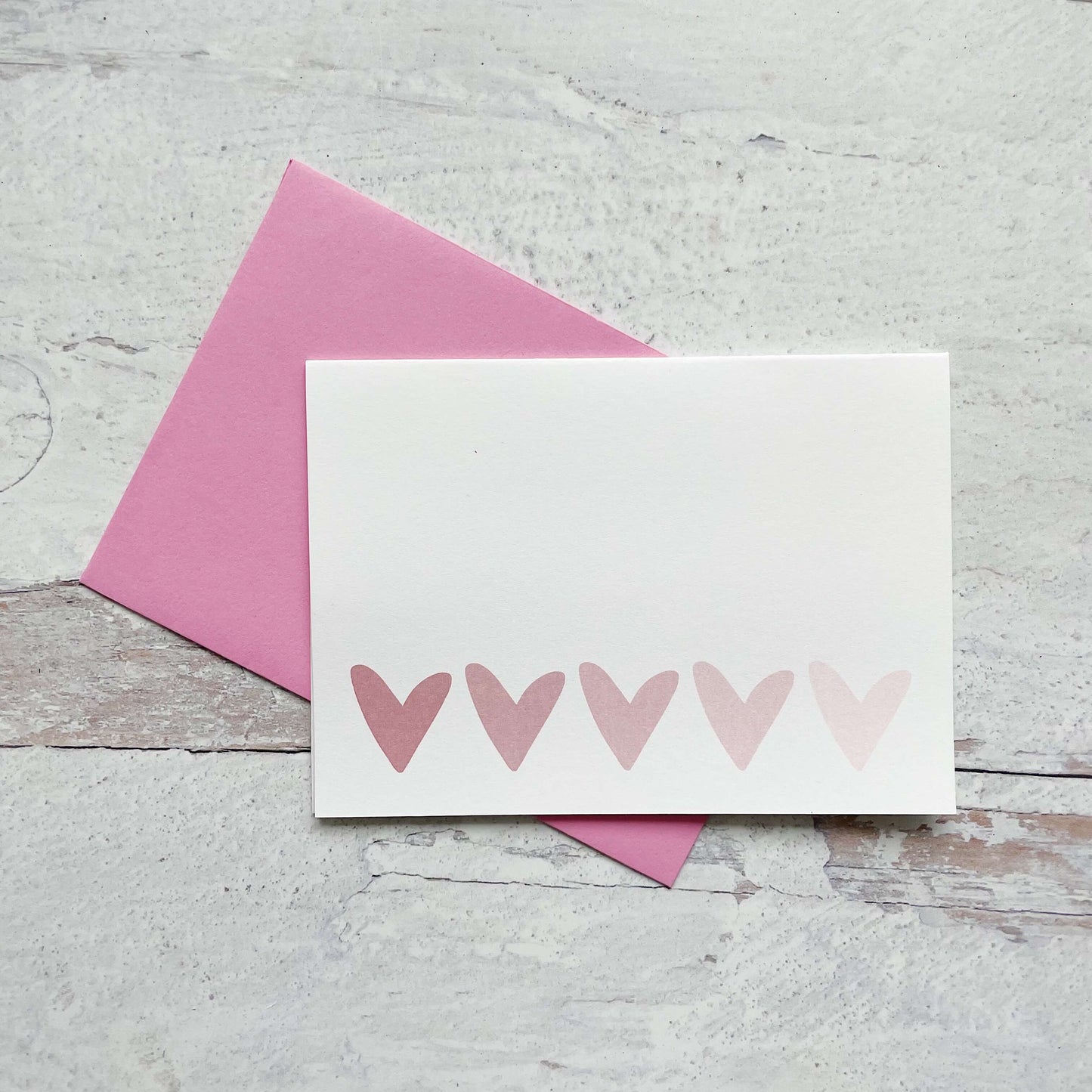 Ombre Hearts Card