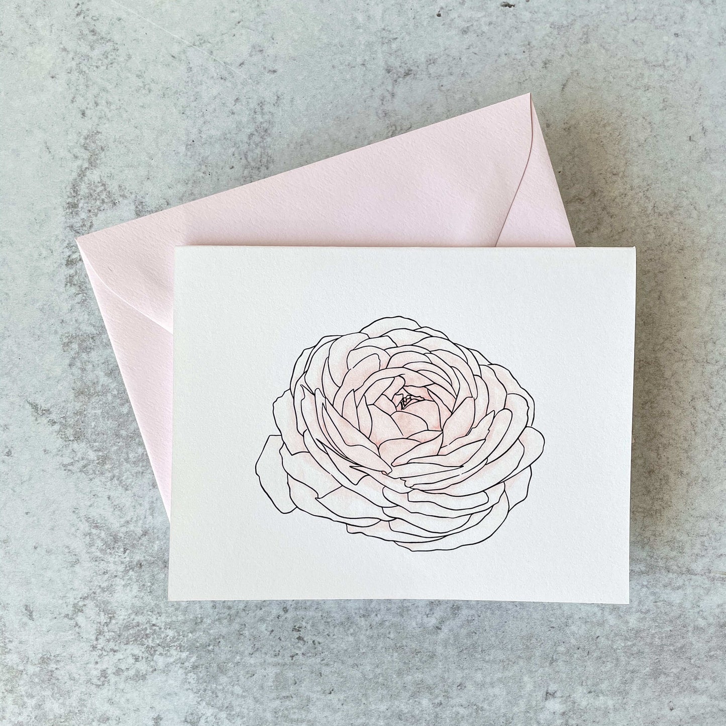 Pink Peony Greeting Card