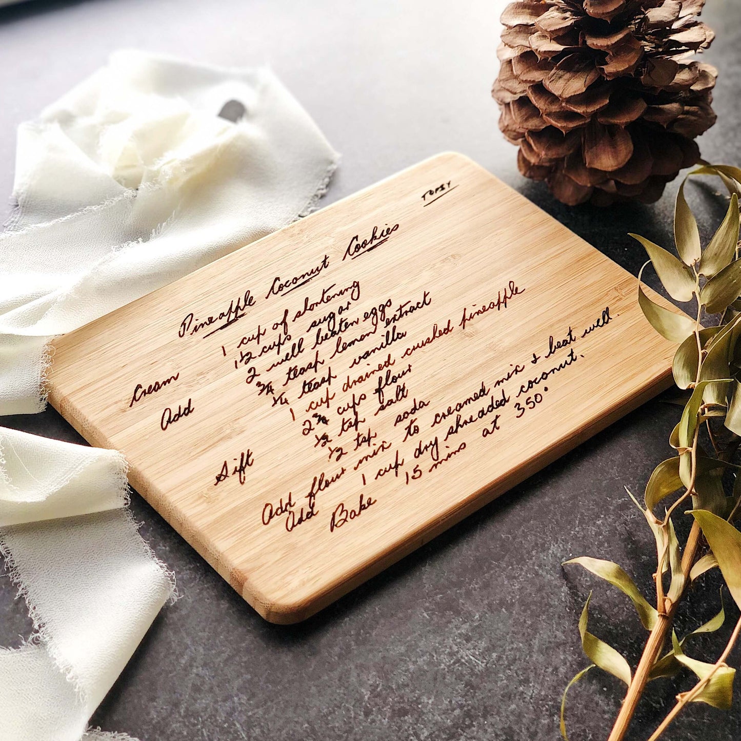 Engraved Recipe Cheese Board