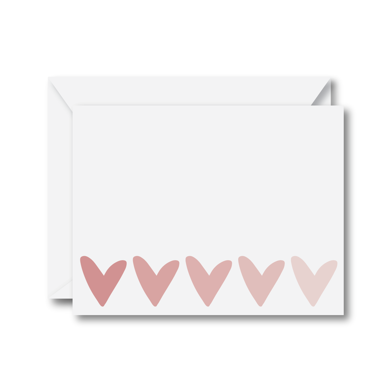 Ombre Hearts Card
