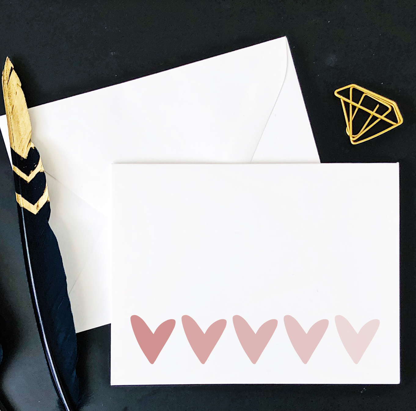 Ombre Hearts Card