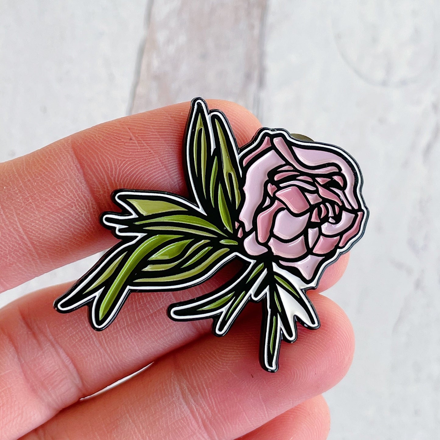 Peony Enamel Pin (3 color options)