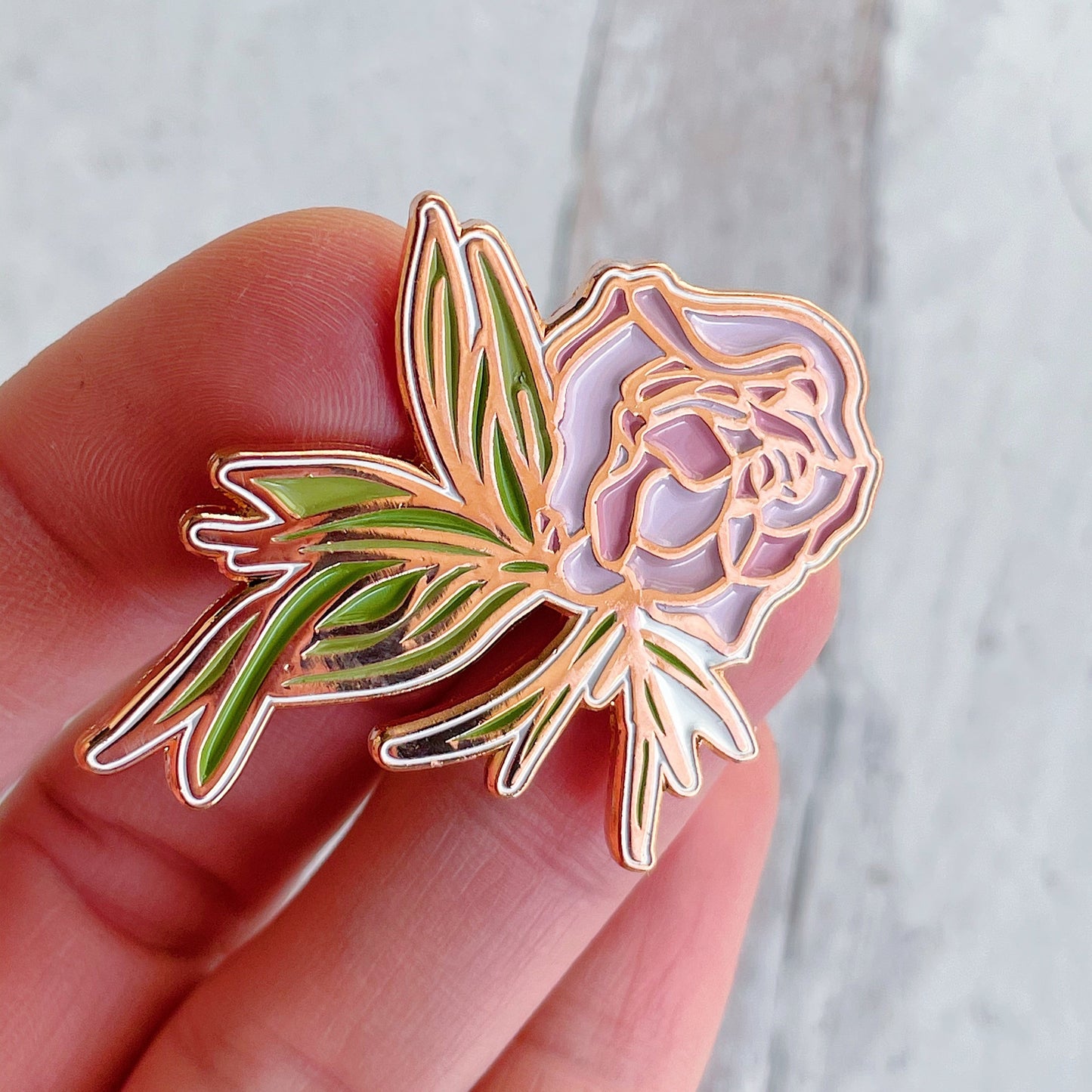 Peony Enamel Pin (3 color options)