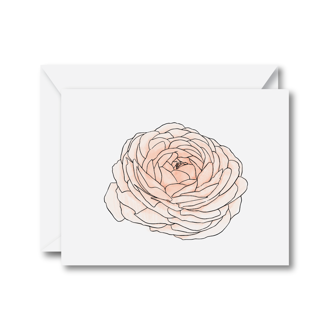 Pink Peony Greeting Card