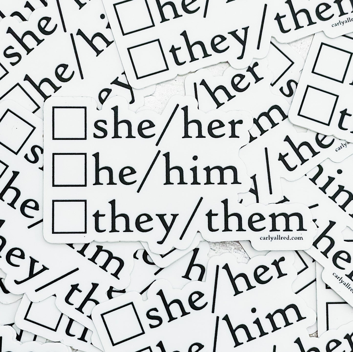 Pronouns Vinyl Sticker